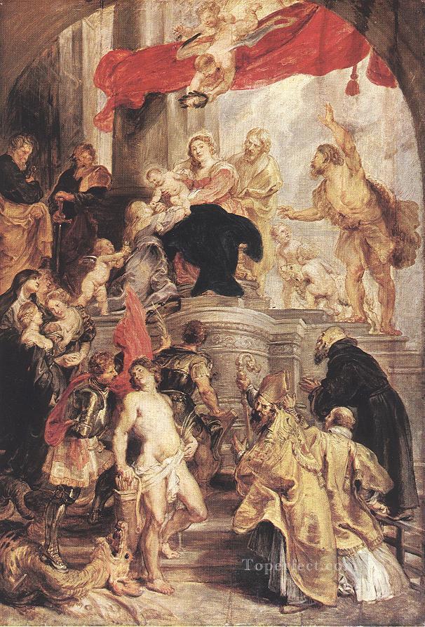 Bethrotal de Santa Catalina boceto barroco Peter Paul Rubens Pintura al óleo